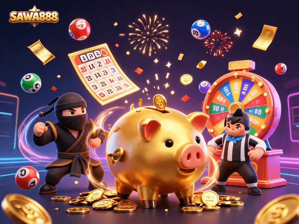 Experience dynamic gaming excitement with SAWA888's vibrant cash prizes and friendly competition.