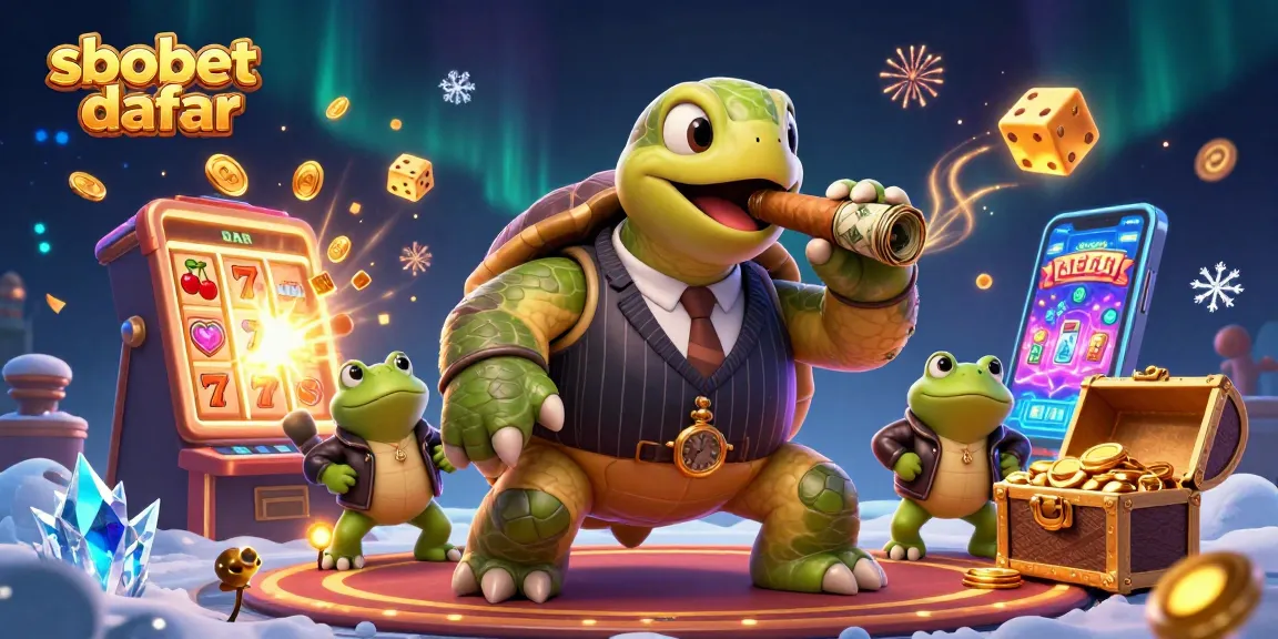 Experience sbobet daftar with vibrant casino action featuring a snapping turtle and bullfrog enforcers.