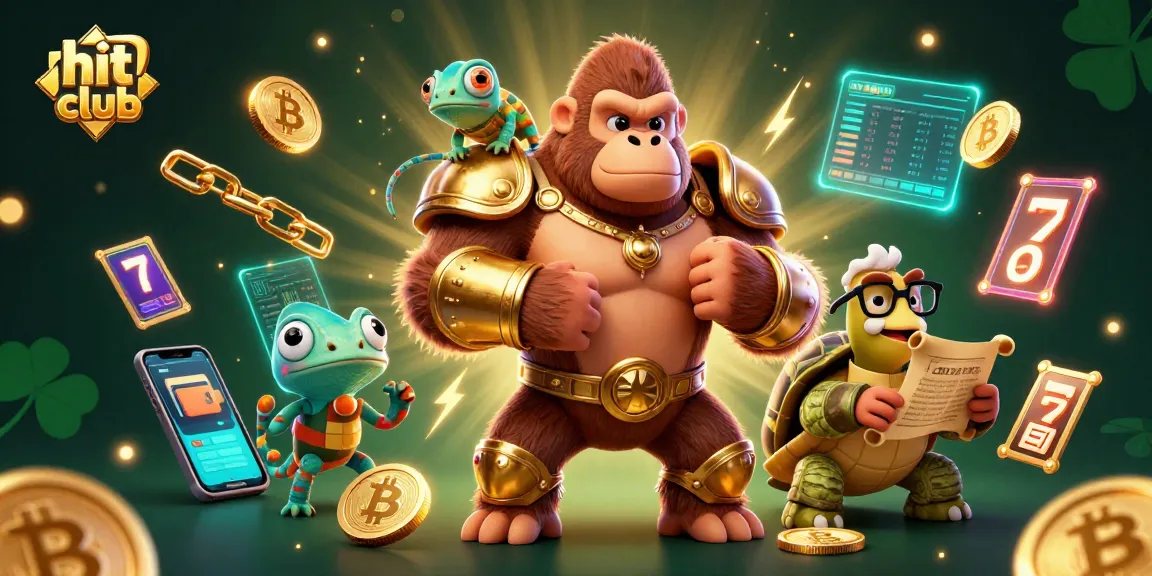Experience the hit club thrill with exciting slots, a golden gorilla king, and vibrant neon elements.